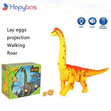 Juguete eléctrico de dinosaurio para niños y niñas, robot de juguete eléctrico de gran tamaño con sonido ligero, funciona con batería Brachiosaurus, regalo 2024 - compra barato