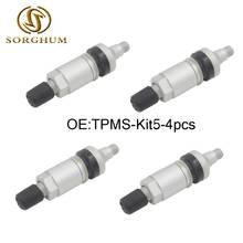 Sensor de pressão dos pneus tpms 4 unidades, válvula, hastes, kit de reconstrução de alta qualidade 2024 - compre barato