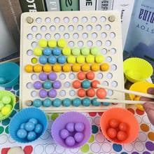 Juego Montessori de madera para bebé, juguete educativo para aprendizaje cognitivo de Color, Cuenta de recorte, juego para niños 2024 - compra barato