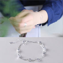 Atmósfera creativa Color plata joyería dulce moda Simple Multi-capa caja pulsera de personalidad femenina 2024 - compra barato