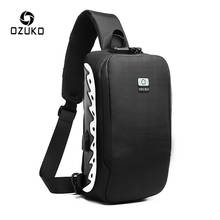 OZUKO-Bolso de pecho antirrobo para hombre, bolsa de mensajero impermeable con carga USB, a la moda, reflectante, para adolescentes 2024 - compra barato