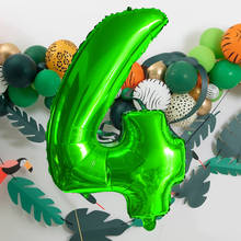 Большие гелиевые воздушные шары из фольги, надувные цифры высотой 32 дюйма для украшения вечеринки на день рождения, детские воздушные шары 2024 - купить недорого