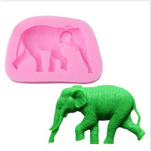 Moldes de silicona para decoración de tartas, moldes con patrón de elefante y Animal de dibujos animados, para fiesta, Chocolate, Fondant, DIY 2024 - compra barato