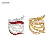 KIKICHICC-anillo ajustable de plata de ley 100% para mujer, sortija ajustable, plata esterlina 925, color blanco y rojo, joyería fina 2024 - compra barato