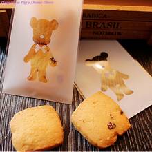 100pcs Cute Bear Candy Bag Cookies Biscuit Baking Packaging Bag Self-adhesive Wedding Cellophane Bag Cake Candy Gift Bags 2024 - buy cheap