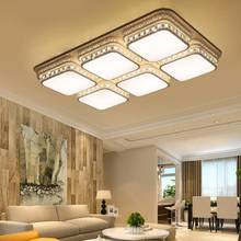 Led Crystal Ceiling Lamp Living Room Lamp rectangular simple bedroom lamp iron art dining room home decoration lighting 2024 - buy cheap