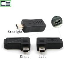 90 градусов Mini USB 5pin штекер-гнездо адаптер синхронизации данных штекер мини USB разъем 2024 - купить недорого