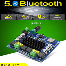 KYYSLB DC12 ~ 24 В 50 Вт * 2 5,0 Bluetooth усилитель BoardTPA3116 XH-A314 цифровой усилитель плата поддержка tf-карты AUX синхронный вход 2024 - купить недорого