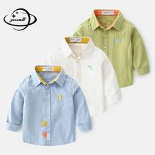 Camisas de manga larga para niños de 3 a 9 años, blusas con cuello vuelto, botones cómodos de algodón, ropa para niños, primavera y otoño, Hy34 2024 - compra barato