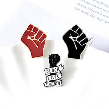 Black lives matter Enamel Pins Custom Black White Red Banner Brooch Lapel Shirt Bag Badge Black Lives Jewelry Gift for Friends 2024 - buy cheap