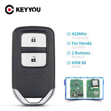 KEYYOU Replacement Car Remote Key For Honda Fit City Jazz XRV Venzel HRV HON66 Blade ID47 Chip 433Mhz ASK KR5V2X 2 Buttons 2024 - buy cheap