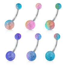 14G Dangle Belly Button Rings for Women 316L Surgical Steel Curved Navel Barbell Body Jewelry Piercing 2024 - buy cheap