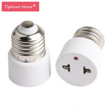 220V E27 ABS White Connector Accessories US/EU Plug Screw Bulb Base Adapter Bulb Holder Lighting Fixture Lamp 2 Hole Socket. 2024 - buy cheap