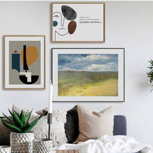 Pintura en lienzo de arte de pared, carteles minimalistas nórdicos e impresiones de cara de línea abstracta, imágenes de pared para decoración de sala de estar 3-79 2024 - compra barato