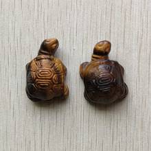 2020 new fashion natural tigers eye stone sea turtle shape pendants jewelry No hole wholesale 2 pieces/lot free shipping 2024 - buy cheap