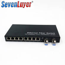 2 SFP fiber port 8 RJ45 poe Gigabit ethernet switch poe switch 10 port media converter plug play 8 UTP 10/100/1000M 2024 - buy cheap