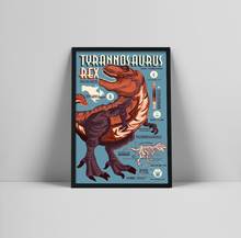 Retro Tyrannosaurus Wall Art Canvas Painting Dinosaur Animal Art Prints Vintage Posters And Prints Wall Pictures Kids Room Decor 2024 - buy cheap