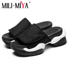 MILI-MIYA Designers Fashion Women Platform Sandals Black Chunky Heels Slipper Sports Summer Daily Life Casual Shoes Large Size 2024 - buy cheap