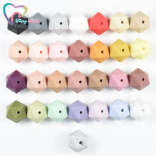 20 PCS BPA Free 14 MM Icosahedron Silicone Beads Teething Teether Necklace Pendant Baby Nursing Accessories Perles Silicone 2024 - buy cheap