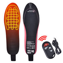 Winter Remote Control USB Rechargeable Smart Remote Heating Insole Heating Insole Lithium Battery Rechargeable Electric Heating 2024 - buy cheap
