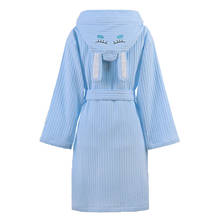 Summer Solid Thin Waffle Robe For Boy Girls Cartoon Hooded Robe 100% Cotton Bathrobe Soft Sleeprobe Kids Casual Homewear 2024 - buy cheap