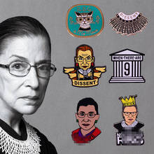 The Notorious RBG Ruth Bader Ginsburg Enamel Pin SET Feminist Brooch Women Power Equality Badge 2024 - buy cheap