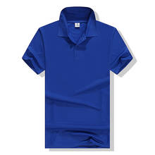 Рубашка-поло мужская, с коротким рукавом, повседневная, однотонная 2024 - купить недорого