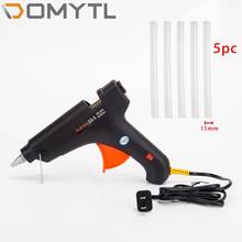 Black 100W high-power temperature-adjustable glue gun with 5pcs 11mm glue stick With power switch Heating up fast 2024 - buy cheap