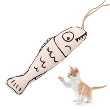 Cat Toy Fish Interactive Kitten Catnip Toy For Kitten Pets Chew Bite Supplies With Rope Hanging For Indoor Cats Pet Supplies 2024 - buy cheap