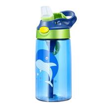 Taza de agua para bebé, botella bonita a prueba de fugas con tapa de pajita para niños, escuela, deporte al aire libre, botella fresca de entrenamiento, 480 ml 2024 - compra barato