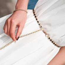 Cadena de cintura ajustable de Metal para mujer, correa de vestido, cinturón de perlas, accesorios de ropa decorativos 2024 - compra barato