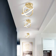 Lican novo luzes de teto em dourado, lustre moderno de led para teto de corredor, varanda, corredores, varanda, entrada, vestimenta 2024 - compre barato