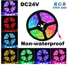 DIY LED U-HOME Xmas Light 5M/Reel 300Leds DC24V SMD5050 60leds/M LED Strip Light RGB Color Nonwaterproof for Holiday Party 2024 - buy cheap