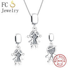 FC Jewelry-Collar de plata de ley 925 para mujer, Gargantilla Simple, mejores amigos del Estado, colgantes, cadena, regalo 2024 - compra barato