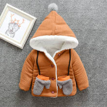 Lzh casaco infantil de algodão, jaqueta grossa com capuz, casual, de inverno para bebês, meninos, roupas infantis, 2020 2024 - compre barato
