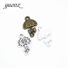 Yuenz 15 pçs cor de prata antigo guarda-chuva pingentes para colar pulseira jóias fazendo diy artesanal 19*13mm j413 2024 - compre barato