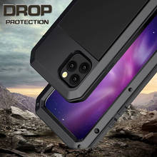 Сверхпрочная защита Doom Armor, металлические алюминиевые чехлы для телефонов iPhone 11 Pro Max XS XR X 6 6S 7 8 Plus 5, ударопрочный чехол 2024 - купить недорого