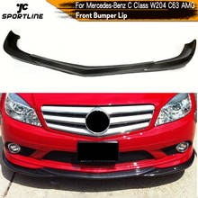 Spoiler de fibra de carbono para para-choque dianteiro, spoiler frontal para mercedes benz w204 c63 amg sedan c204 coupe 2004-2012 2024 - compre barato