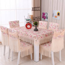Elegante europeu-estilo pastoral retro pano de mesa 2 estilos rendas florais 100% algodão jantar toalhas de mesa capas 2024 - compre barato