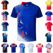 Camiseta feminina para tênis e badminton, camiseta esportiva para exercícios e corrida, moda esportiva feminina e masculina 2024 - compre barato