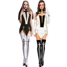 Halloween Sexy Women Nun Costume Christmas Party Game Stage Performance Dress Medieval Cosplay Priestess Nun Costume C46584AD 2024 - buy cheap