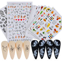 1 шт. 3D наклейки для ногтей цветок идиллический весенний дизайн слайдеры наклейки для ногтей художественные надписи маникюрные тату украшения 2024 - купить недорого