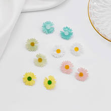 Brincos acrílicos com margaridas flor, design clássico para mulheres, joias para orelha coreanas 2024 - compre barato