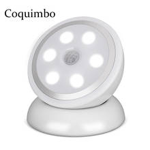 PIR Motion Sensor Light 9 Led Night Light Rotation Wireless Detector Night Light Wall Lamp Auto On/Off Closet Hallway Light 2024 - buy cheap