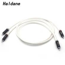 Haldane HIFI 7N OCC медный посеребренный 2RCA к 2RCA кабель RCA штекер к RCA мужской аудио кабель для усилителя CD dvd-плеер 2024 - купить недорого