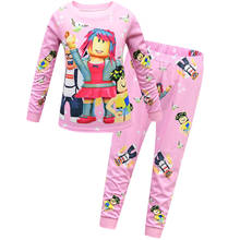 Robloxing pijama infantil para dormir, roupa de dormir para crianças com vídeo e manga longa, 2021 2024 - compre barato