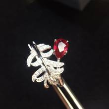 Anillos de rubí de 18K para mujer, joyería fina, gemas de rubí rojo reales, diamantes de 1,04ct, anillos de compromiso de boda, anillo fino 2024 - compra barato