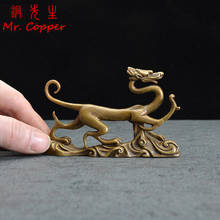 Antique Bronze Walking Dragon Statue Pen Holder Copper Chinese Mythical Beast Miniatures Figurines Desktop Decorations Ornaments 2024 - buy cheap