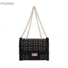 New Luxury Handbags Women Bags Designer Plush Wool Bag Tide Chain Single Shoulder Small Square Handbags Sac Femme De Marque Luxe 2024 - buy cheap