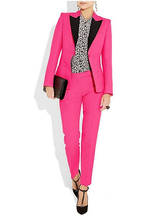 Custom Made Business Pant Suits for Women Plus Size Ladies Blazer+Pants for Work Fuchsia Pantsuit for Wedding Party 2024 - buy cheap